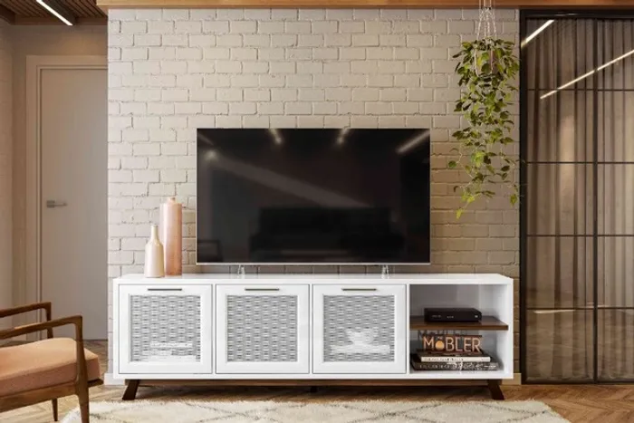 Bancada Genesis Palisandro.Branco Frete Grátis - Até 12x