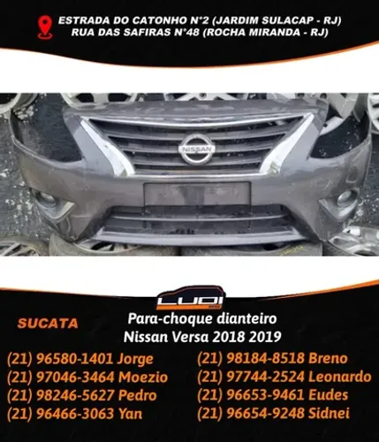 Para-choque dianteiro Nissan Versa 2018 2019