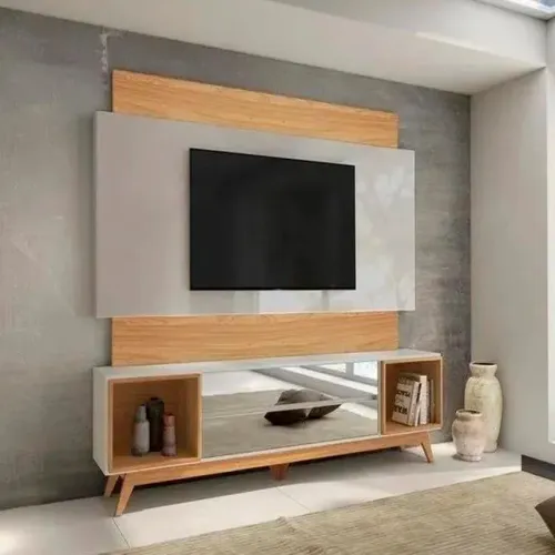 Home estrutura em painel + rack 100% MDF tt444