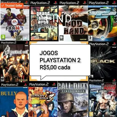 Jogos de Playstation 2 Wii e PS1