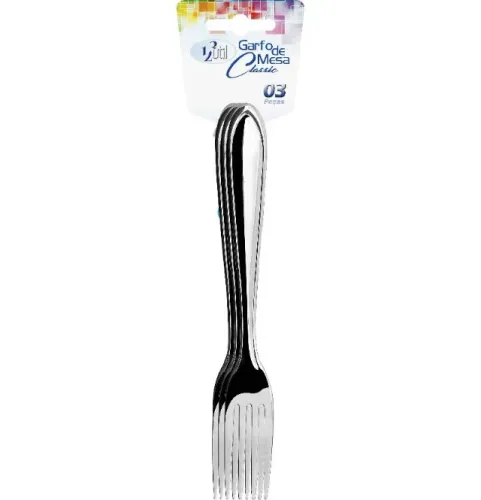 Garfo De Mesa Classic Inox 3pçs 123util Ud212 Promoção