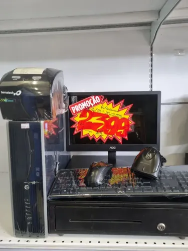 Kit PDV Completo Sem Sistema Core i5 com SSD Impressora Gaveta e Leitor Loja Eco Eletron 