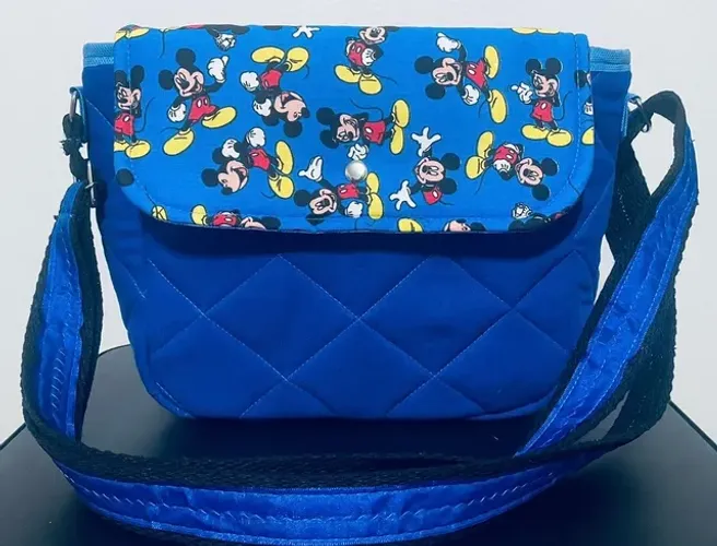 Bolsa Tiracolo Mickey Mouse Azul Disney