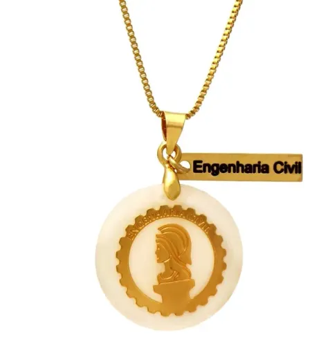 Colar madrepérola banhado a ouro engenharia civil