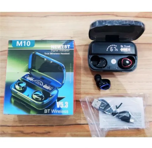 Fone de Ouvido Bluetooth M10 com Display Digital