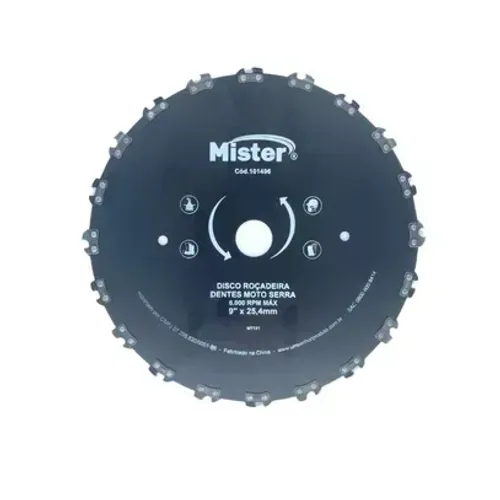 DISCO DENTE MOTO SERRA 230mm (F25,4)ROCADEIRA MISTER