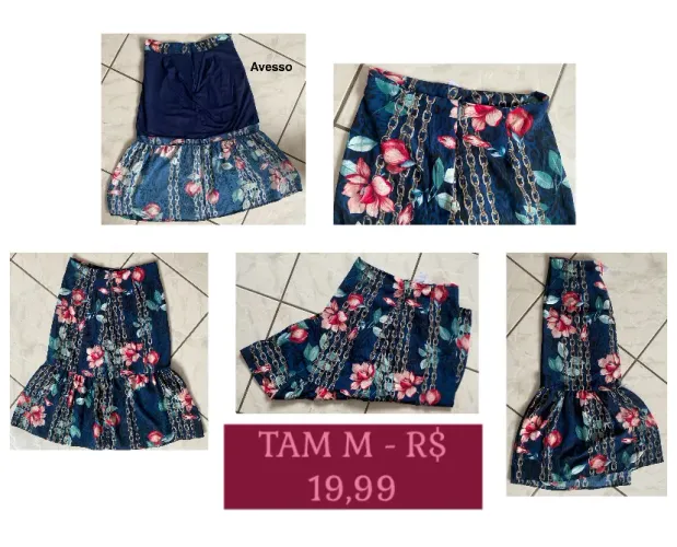 Saia longa com forro - TAM M por R$ 19,99