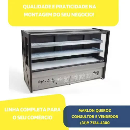 Balcão Refrigerado Polar 2 Placas Frias 2M Preto Platinum Novo