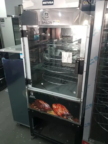 NZ. Máquina de assar carne e frango 70 kg grelhas giratórias BAILON