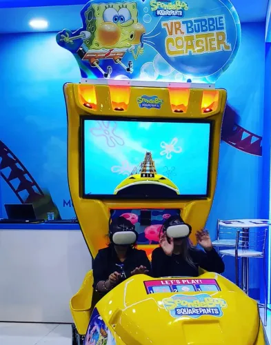 Simulador VR Bubble Coaster Bob Esponja - Realidade Virtual para Todas as Idades