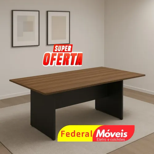 Mesa de Reunião 0,75x2,00x1,00 - Espaçosa e perfeita para escritório!