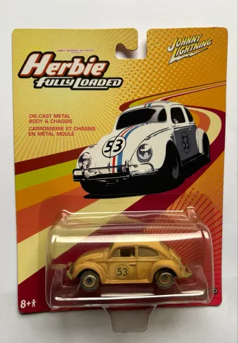 Herbie enferrujado filme Meu fusca turbinado lacrado 1:64 Jonnhy Lightning 