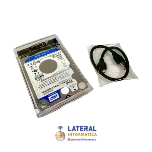 HD EXTERNO WD BLUE USB 3.0 COM 500GB