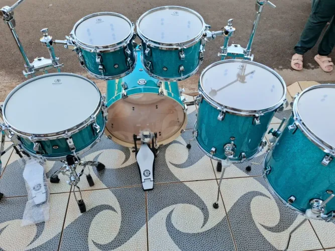 Bateria Acústica Nagano Work Nova 20' 10' 12' 14' 16' 14'x5'5 + Ferragens. Tooop!
