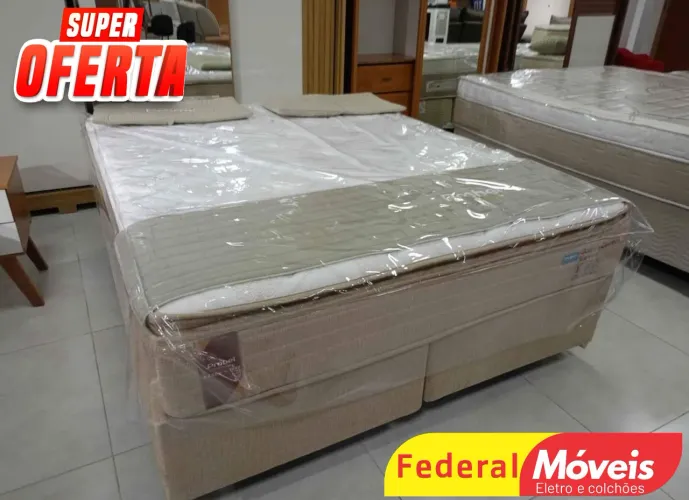 Cama Queen Box 1,58m Base e Colchão Probel - Fazemos Entregas 
