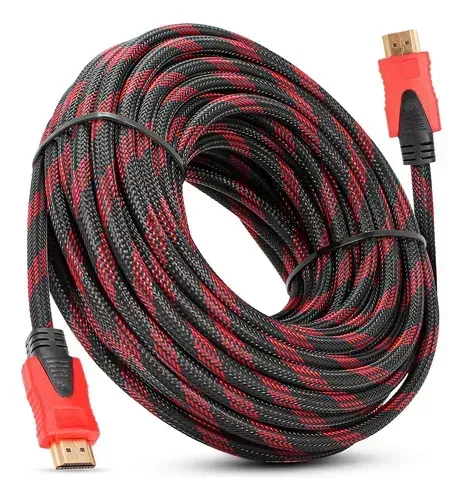 Cabo Hdmi 10 Metros 3d Ultra Hd 4k 144hz Hdtv Banhado Ouro