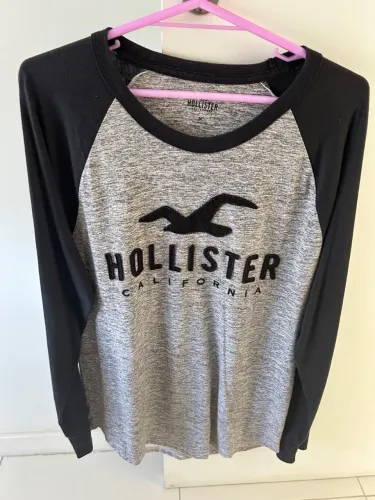 Camiseta manga longa hollister