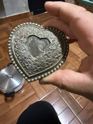 Porta joias em prata forrada com veludo