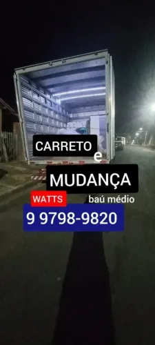 CARRETO COM SAVEIRO E BAU MÉDIO BAURU 