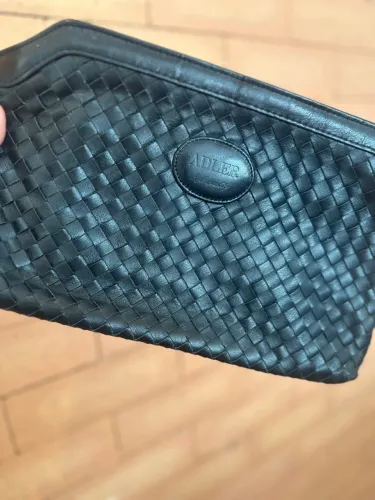 Clutch Adler tecer em couro legítimo Vintage 