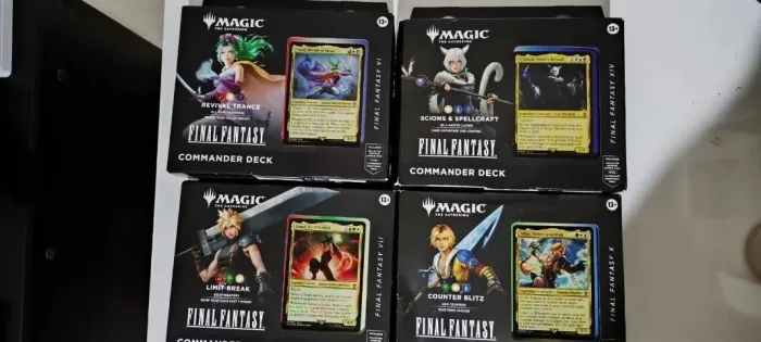 Conjunto 4 decks Commander MTG Final Fantasy