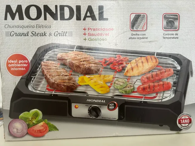 VENDO CHURRASQUEIRA ELÉTRICA MONDIAL 2000w GRAND STEAK E GRIL