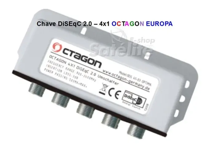 CHAVE DiSEqC 1.0 4x1 OCTAGON - EUROPA