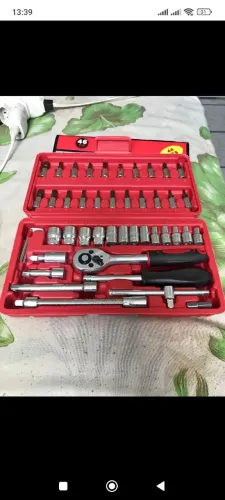 Jogo de Chaves de Soquete 46 Peças - Novo!