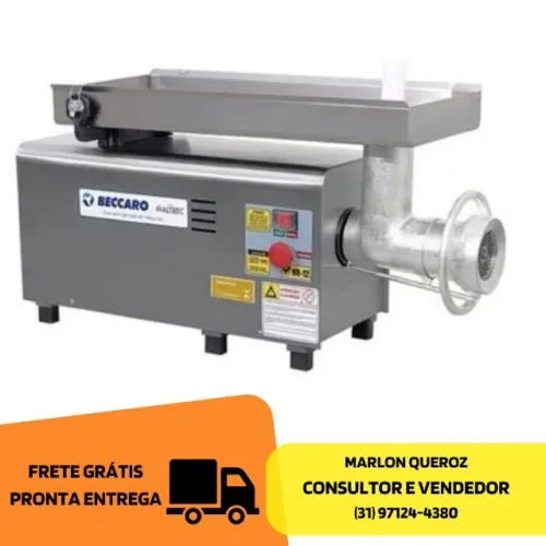 Moedor de Carne Beccaro Boca22 Inox Novo