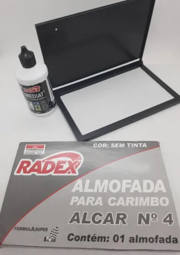 Almofada para Carimbo RADEX N4 + Tinta Radex 100ml 