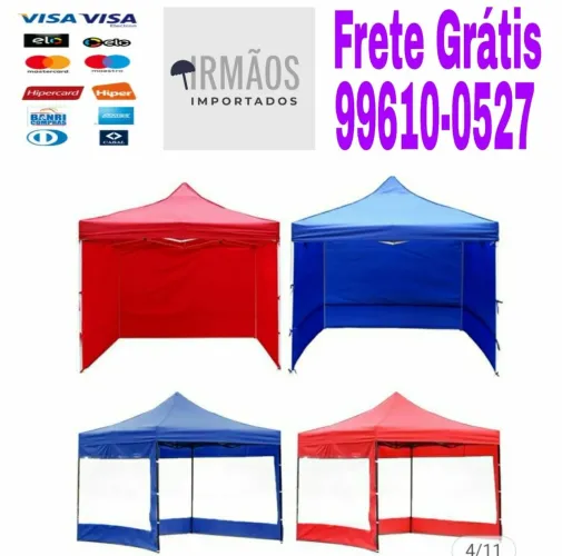 Tenda Sanfonada Com 3 Laterais