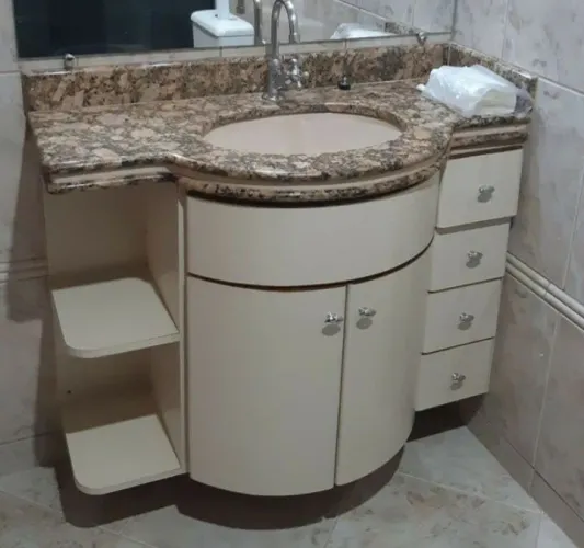 Cuba para Banheiro com Armário e Granito