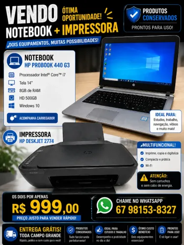 Notebook+ impressora