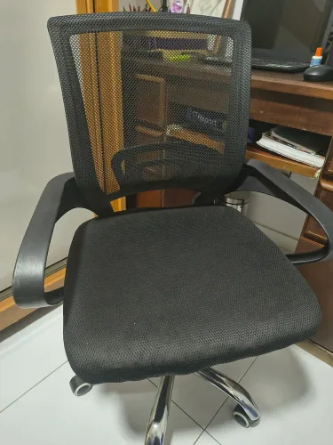 Mesa de computador de madeira/ cadeira giratória