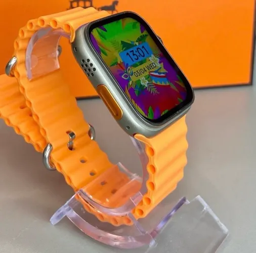 Smartwatch relógio inteligente W69 Ultra Mini Série 9 Original 45mm - 2 pulseiras