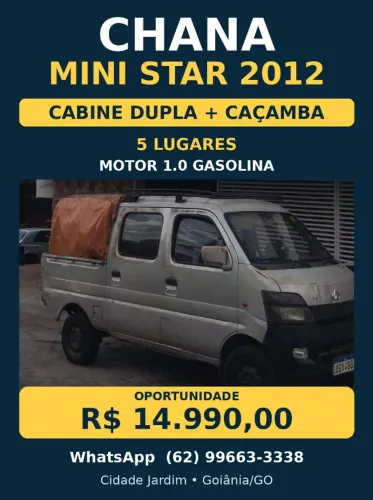 Chana Cargo 1.0 8V 53cv (pick-up) 2012