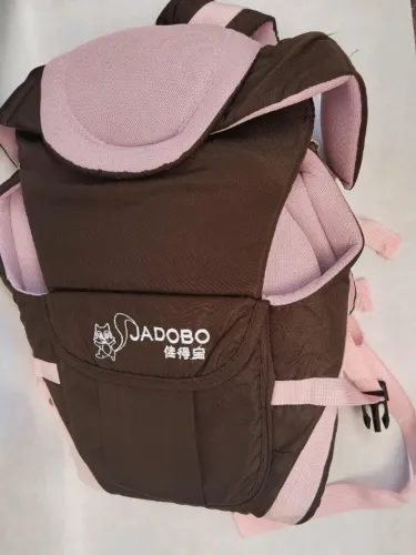 Canguru Jadobo para bebê marrom e rosa