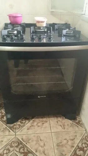 Vendo fogão 5 bocas vidro temperado 