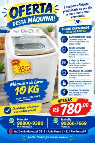 MÁQUINA DE LAVAR ELECTROLUX 10kg