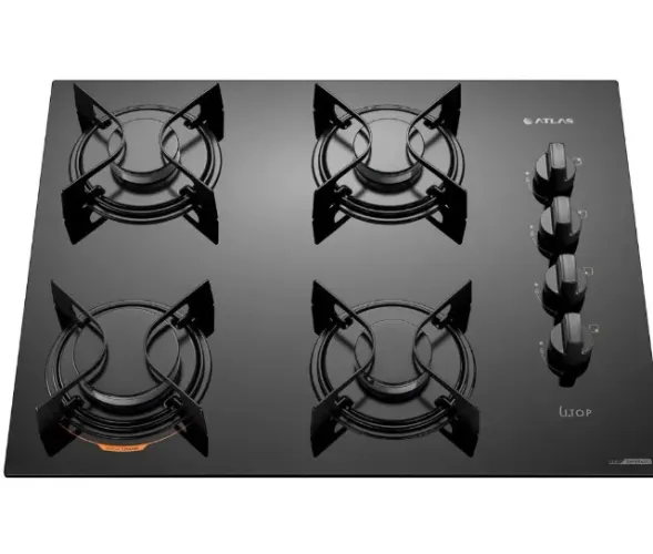 Fogão Cooktop Atlas 4 Bocas U Top Mega Chama - Bivolt