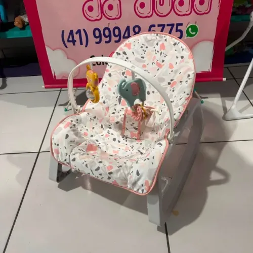 Cadeira descanso rosa branca marca fisher price estado d nova