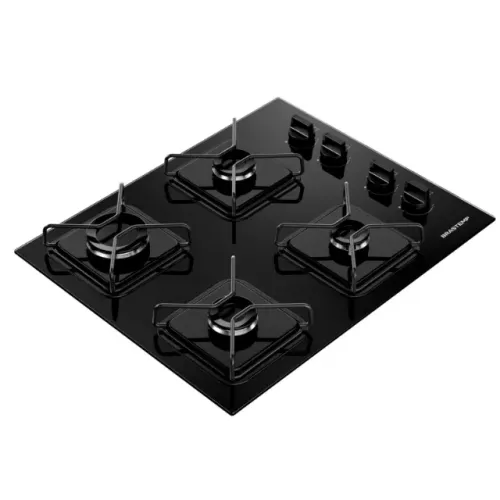 Cooktop Brastemp a Gás 4 Bocas com Grades de Ferro - BDD61BE
