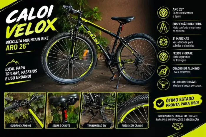 bicicleta CALOI VELOX aro 29 - 21 marchas SEMI NOVA