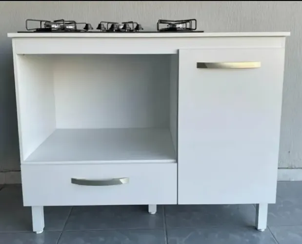 BALCÃO COM FOGÃO COOKTOP 5 BOCAS AUTOMATICO