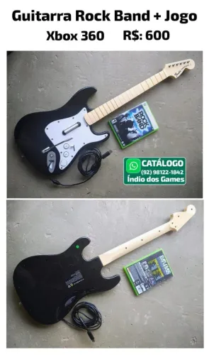 Guitarra Rock Band + Jogo = R$: 600
