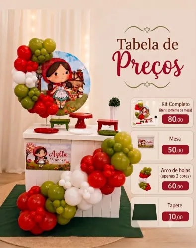 Festa na mesa, pegue e monte