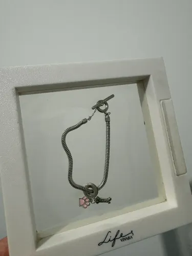 Pulseira Life Vivara Prata 925 com Pingentes - Tamanho 17