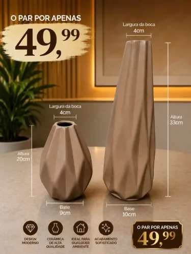 Vasos para decoração. 