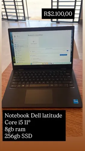 notebook dell latitude i5 11º 8gb ram 256gb ssd garantia e bateria boa