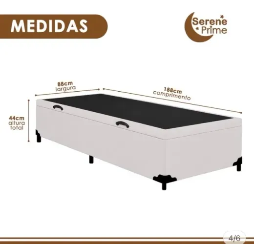 Base Baú para colchão solteiro